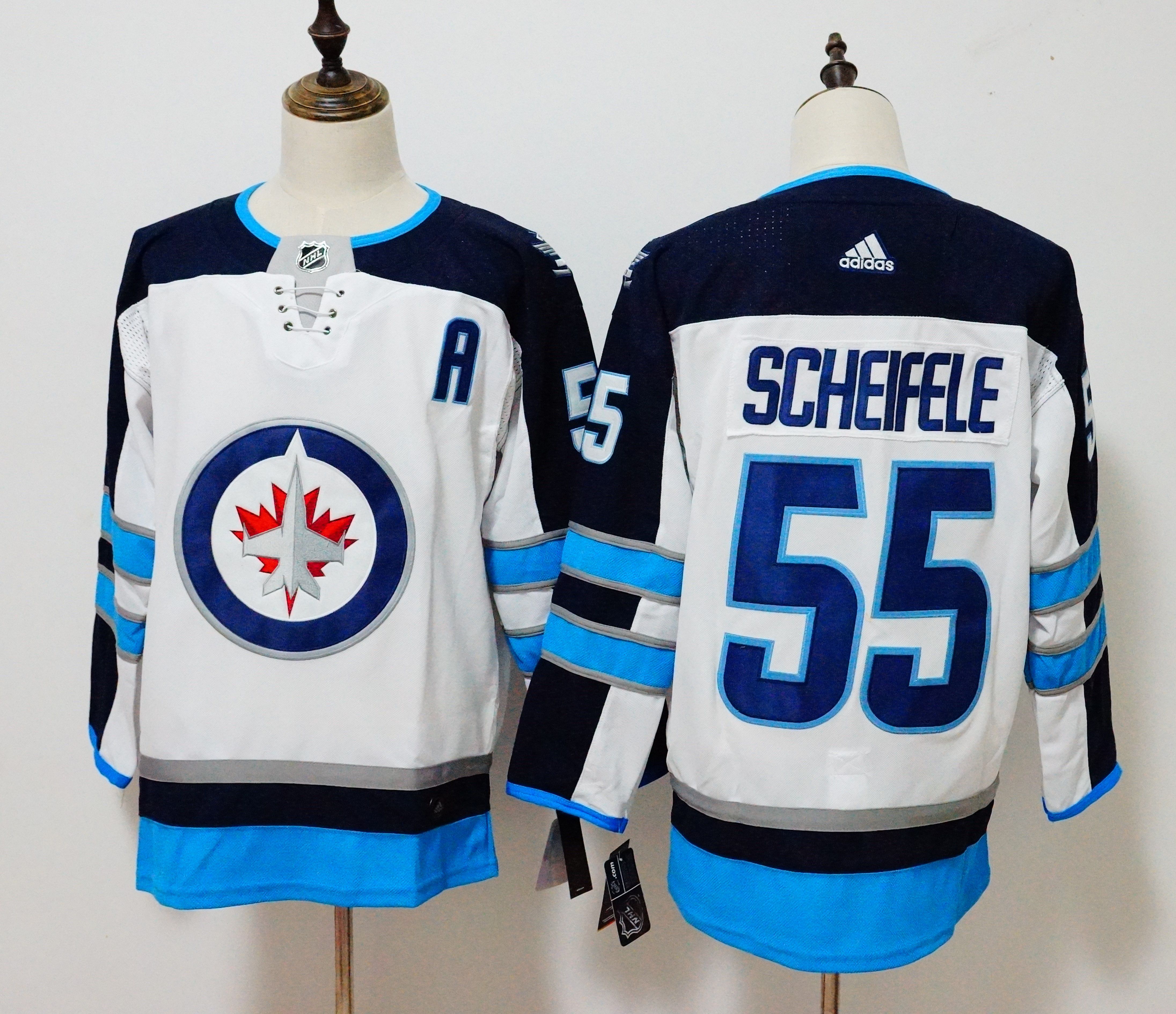 Men Winnipeg Jets #55 Scheifele White Hockey Stitched Adidas NHL Jerseys